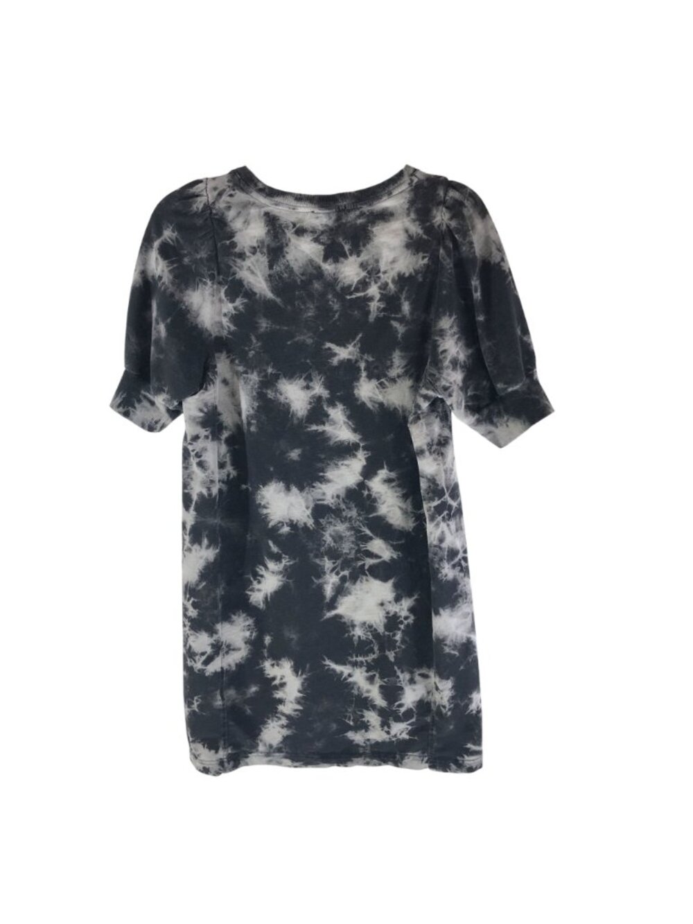 Jane & Delancey Tie-Dye Puff Sleeve Dress Pockets S Cotton Blend French Terry - Picture 2 of 4